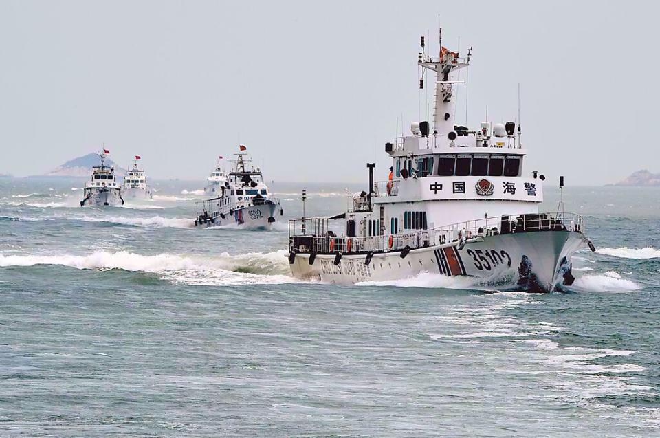 金門大陸漁船翻覆事件持續延燒，圖為大陸海警船。（示意圖／新華社）