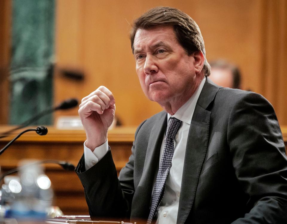 "I'd like to see us demonstrate our resolve rather than just use sharp words" in the confrontation with Russia, says Sen. Bill Hagerty, R-Tenn.