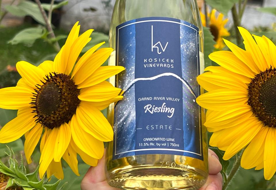 Kosicek Vineyards' Grand River Valley carbonated estate riesling was voted best in Ohio at the 2023 Ohio Wine Competition.