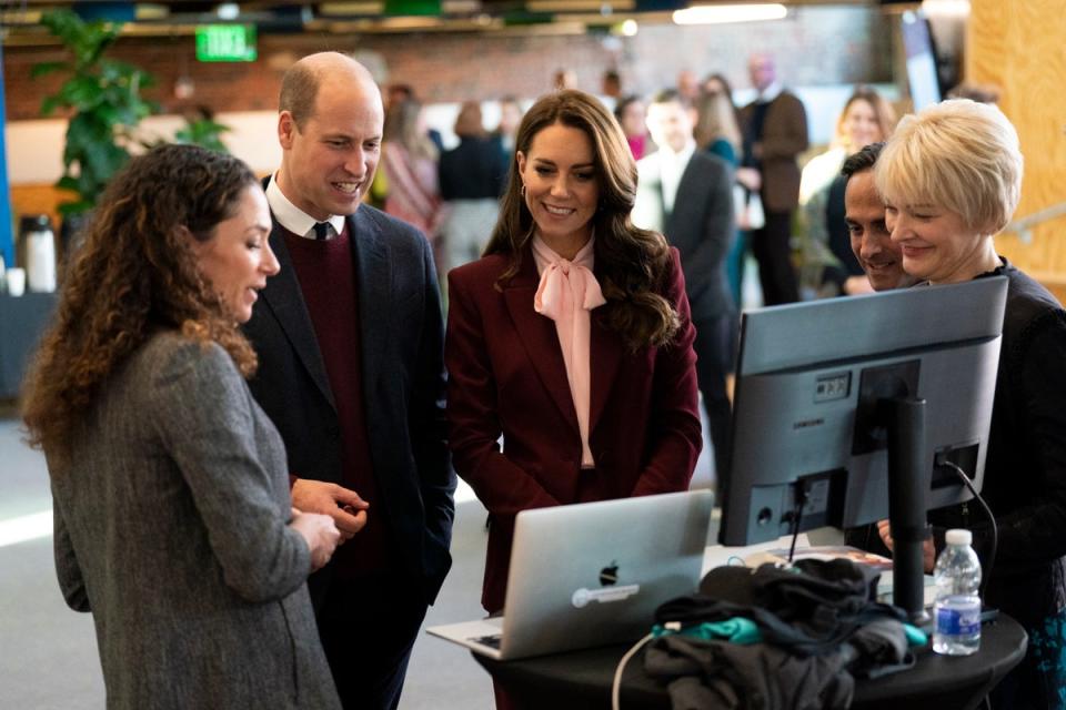 Prince William and the Princess of Wales during a visit to the Greentown Labs in Somerville (Getty Images)