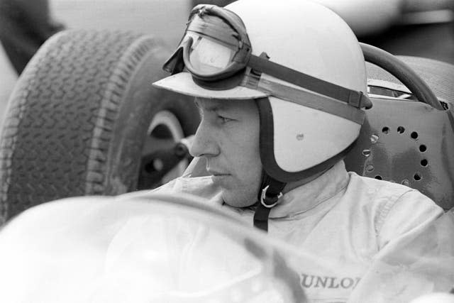 John Surtees in the cockpit of his Ferrari at Brands Hatch in 1964