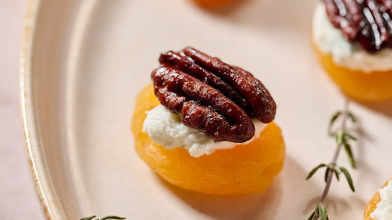 pecan on goat cheese appetizer