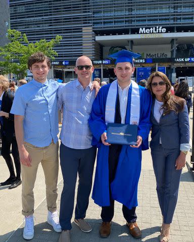 <p>Dan Hurley Instagram</p> Dan Hurley and Andrea Hurley with their kids Danny and Andrew at Danny's college graduation.