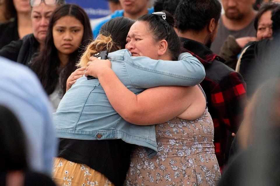 On Friday friends and family of those lost on White Island on a White Island Tours boat for a blessing out at sea (AFP via Getty Images)