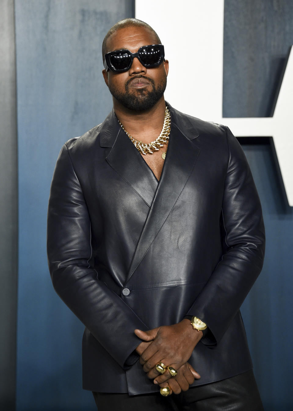 Kanye West arrives at the Vanity Fair Oscar Party on Sunday, Feb. 9, 2020, in Beverly Hills, Calif. (Photo by Evan Agostini/Invision/AP)