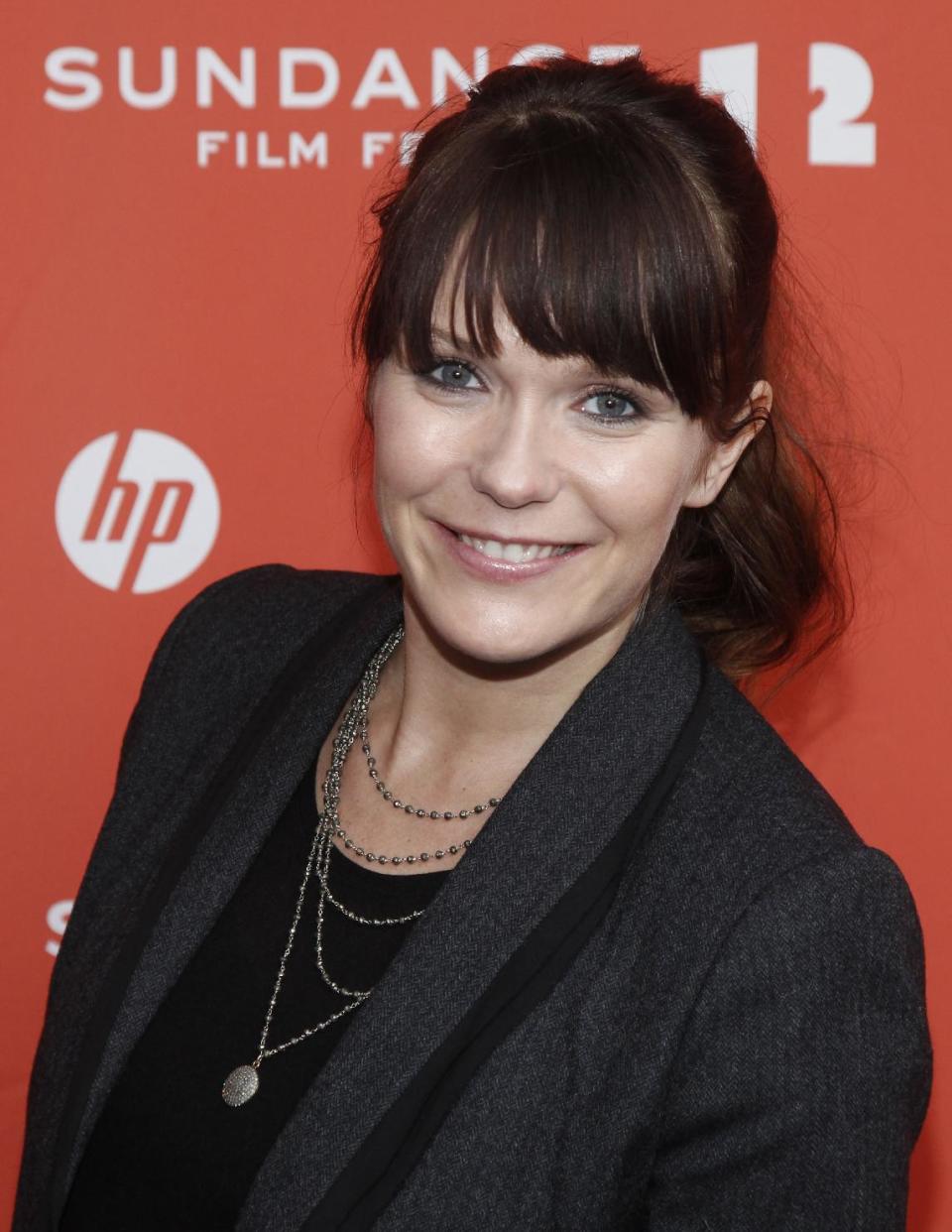 FILE - In this Jan. 21, 2012 photo, actress and director Katie Aselton poses at the premiere of "Black Rock" during the 2012 Sundance Film Festival in Park City, Utah. (AP Photo/Danny Moloshok, File)