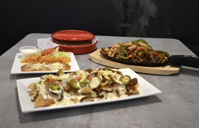 Fajitas, rice and beans and nachos are some of the offerings at Cocina Mi Familia, as seen, Thursday, March 14, in Sheboygan, Wis.