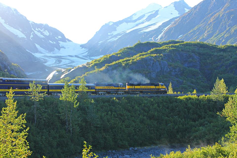 <p>The largest and most wild state in America offers its own photo-worthy railroad adventure: The Coastal Classic, a four-hour excursion from <a href="https://www.cntraveler.com/story/where-to-eat-stay-and-play-in-anchorage?mbid=synd_yahoo_rss" rel="nofollow noopener" target="_blank" data-ylk="slk:Anchorage;elm:context_link;itc:0;sec:content-canvas" class="link ">Anchorage</a> heads south around the Turnagain Arm waterway. The train route weaves into the backwoods of the Kenai Peninsula, through which attentive passengers will spot natural wonders like waterfalls and glaciers before arriving at the port city of Seward, on Resurrection Bay.</p> <p><a href="https://www.alaskarailroad.com/ride-a-train/buy-tickets" rel="nofollow noopener" target="_blank" data-ylk="slk:Tickets from $96;elm:context_link;itc:0;sec:content-canvas" class="link ">Tickets from $96</a></p>