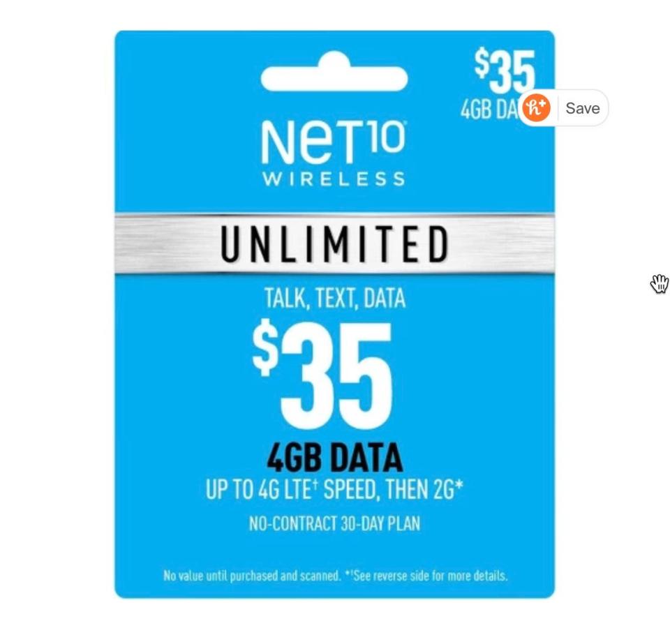 Net10 Wireless pre-paid card