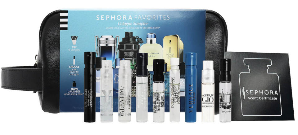 best fathers day gifts, sephora mens fragrance sampler