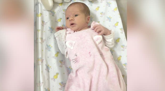 Police have released a photo of a newborn baby in a plea to find her parents after she was found abandoned at a bus stop. Photo: North Wales Police