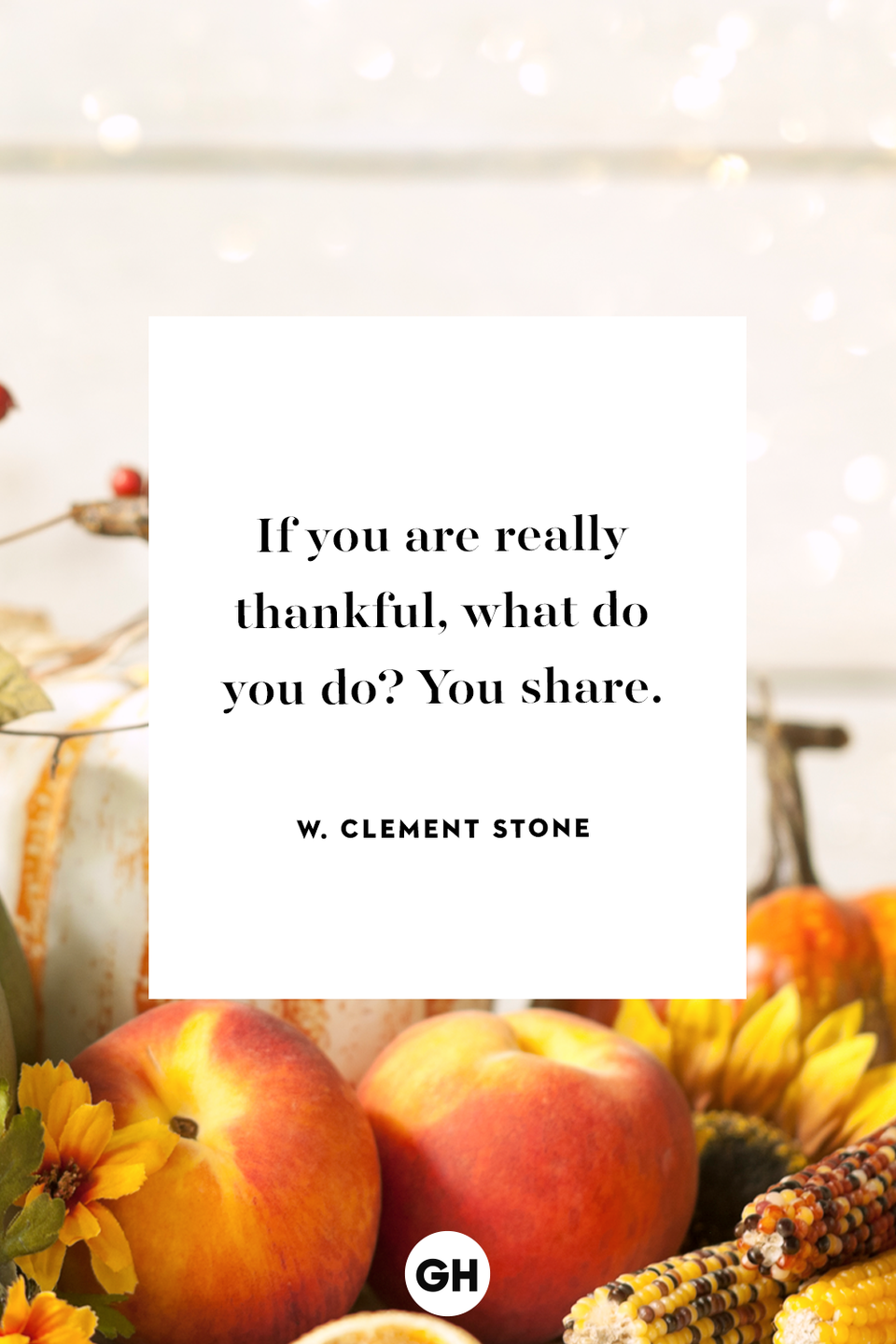 <p>If you are really thankful, what do you do? You share.</p>