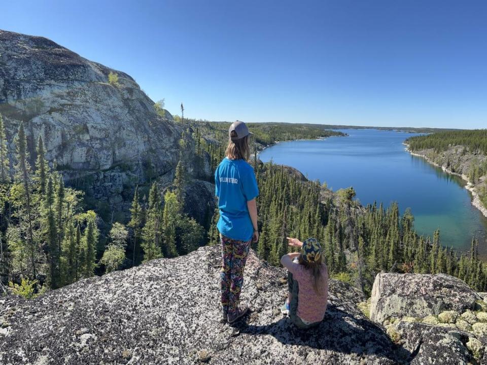 A view of Plant Lake. A Yellowknife hiking group has mapped hundreds of kilometres of trails along the Ingraham Trail.  (Marc Winkler/CBC - image credit)