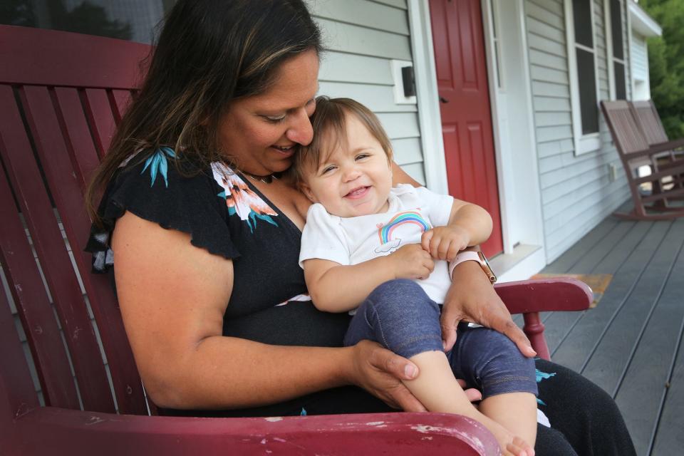 Priya Greene, had rare, almost deadly reaction to IVF treatment and her neighbor, Libby Vardaro became her surrogate to bring Riya into the world.