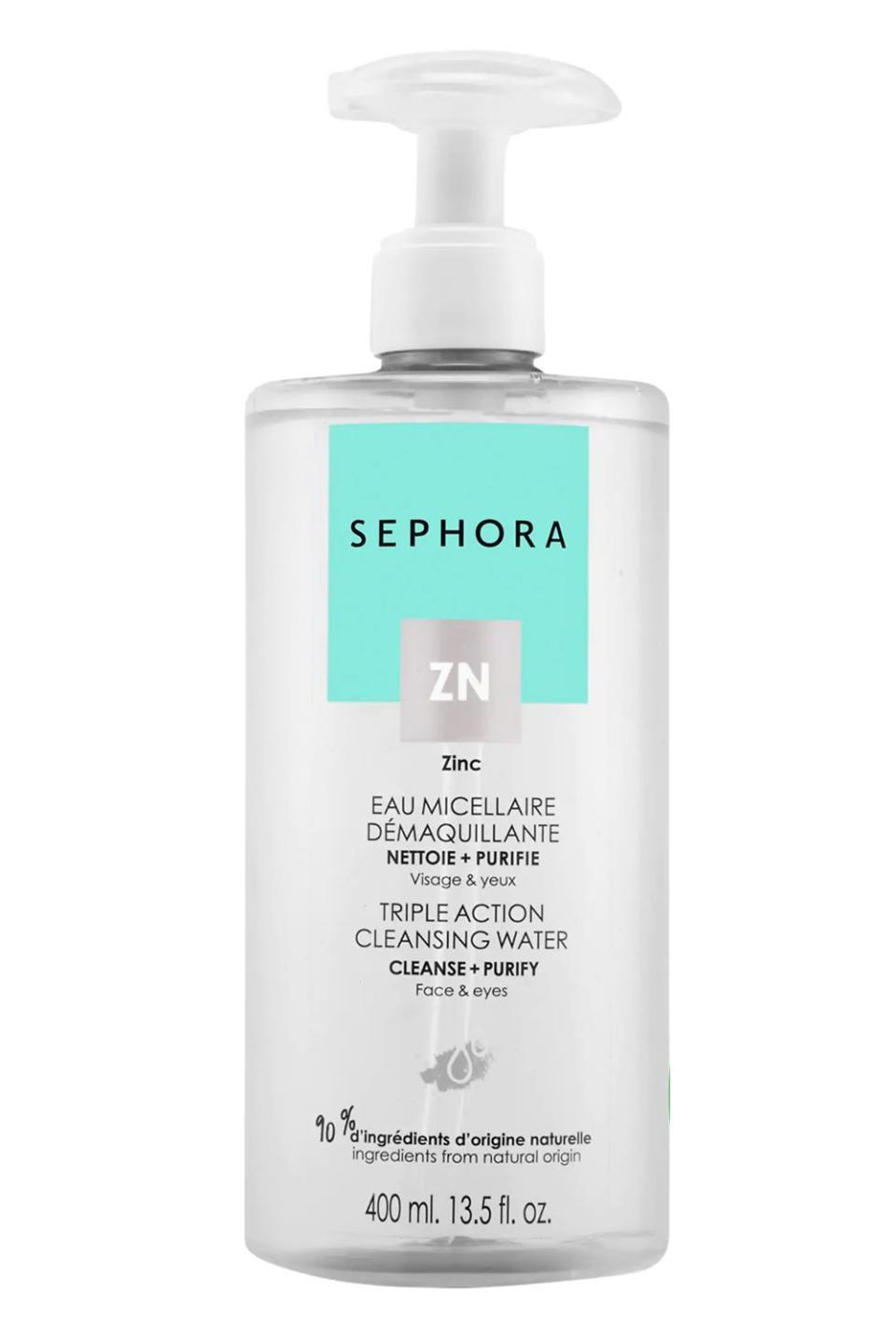6) Sephora Collection Triple Action Cleansing Water Cleanse + Purify