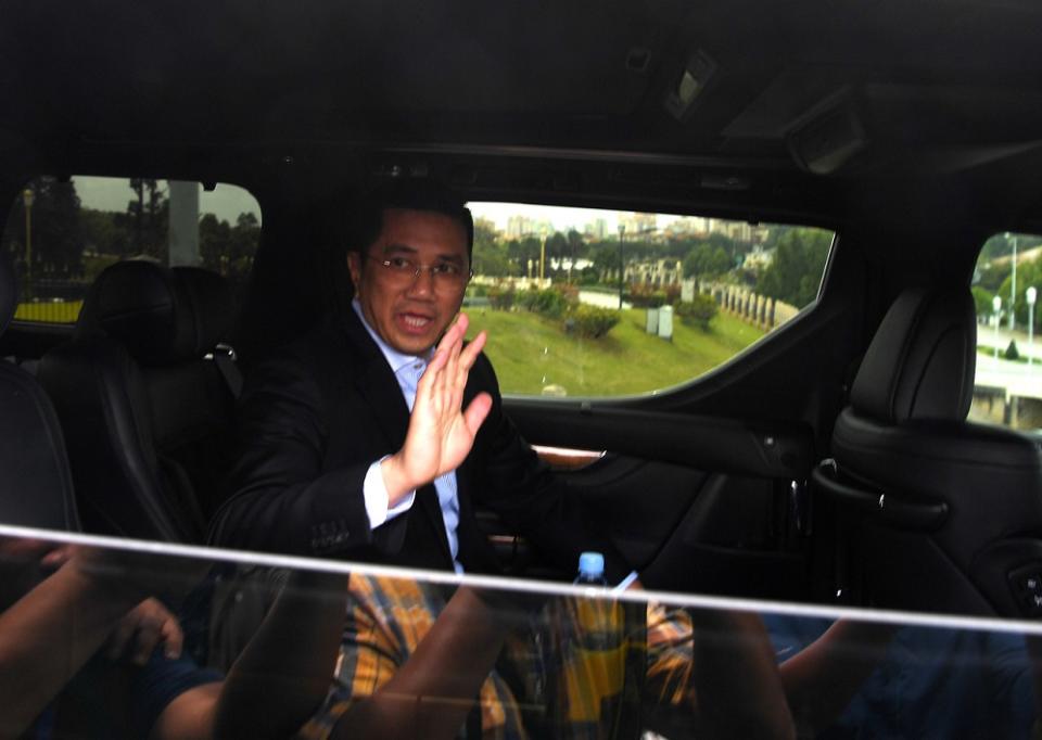 Datuk Seri Mohamed Azmin Ali is seen exiting the Perdana Putra after meeting with Interim Prime Minister Tun Dr Mahathir Mohamad in Putrajaya February 25, 2020. — Bernama pic