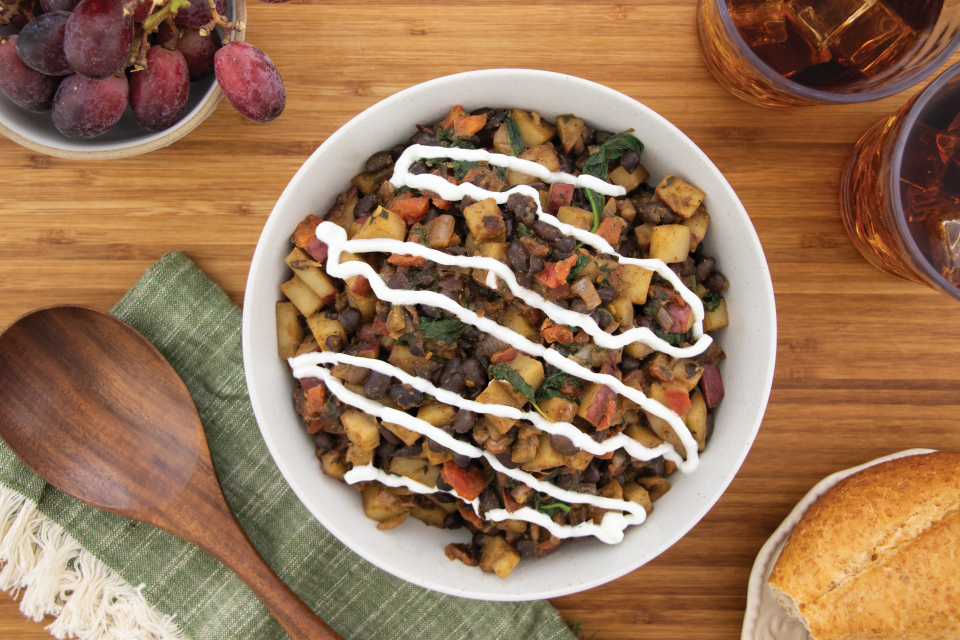 The ONIE Project provides free recipes like the one for this black bean potato skillet to Oklahomans.