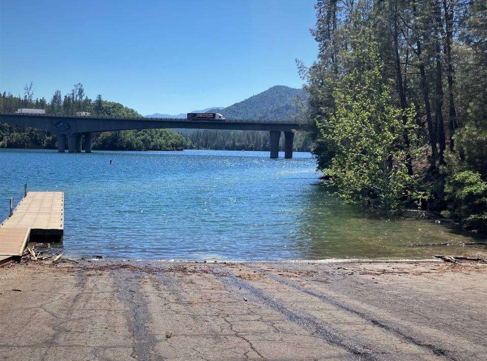 The Antlers boat ramp on Lake Shasta was clear of debris on Friday, May 19, 2023.