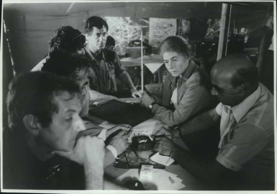 Ingrid Bergman (second from left) plays Israeli leader Golda Meir in the made-for-TV drama "A Woman Called Golda." The two-part biopic is framed around a fictionalized version of a visit Meir made to the city she grew up in - Milwaukee.