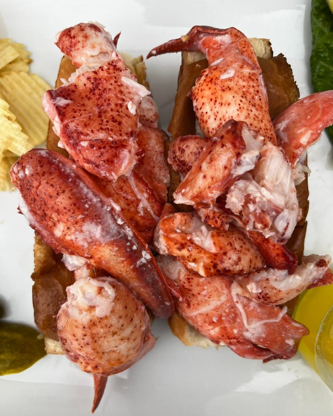 A lobster roll from Maine Lobstah Shack at 411 Roland Ave. in Surf City, N.C.