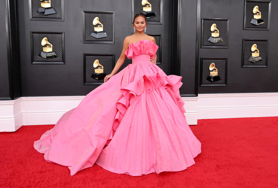 Chrissy Teigen attends the 64th Annual GRAMMY Awards 