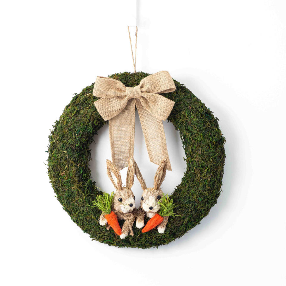 <p><a href="https://darbycreektrading.com/collections/easter-wreaths/products/spring-bunny-wreath-with-natural-moss-corn-husk-grass-burlap-bow" rel="nofollow noopener" target="_blank" data-ylk="slk:Shop Now;elm:context_link;itc:0;sec:content-canvas" class="link ">Shop Now</a></p><p>Bunny Rabbits Easter Wreath</p><p>darbycreektrading.com</p><p>$79.00</p><span class="copyright">Courtesy of Darby Creek Trading</span>