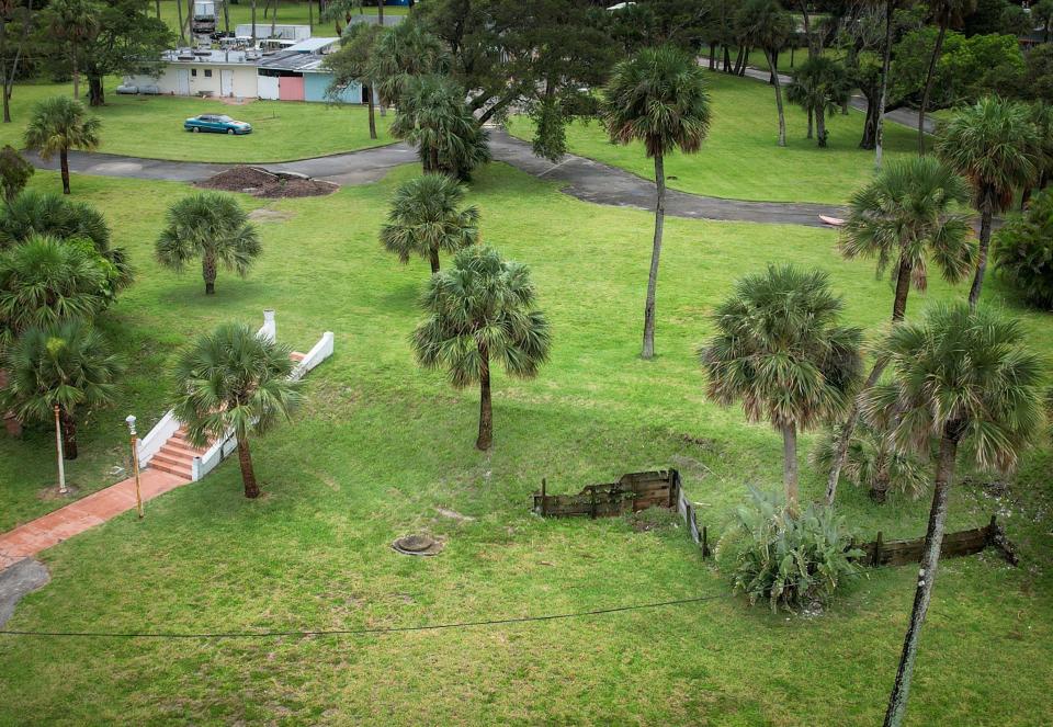 A Native American mound discovered on the site of the former Suni Sands mobile home park on ,June 30, 2023, in Jupiter, Florida.