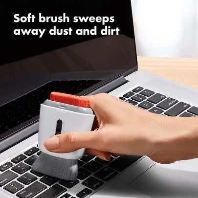 If your phone and laptop aren't looking their best, this 20%-off OXO cleaner is great for removing smudges and fingerprints alongside crumbs and dust in your keyboard!