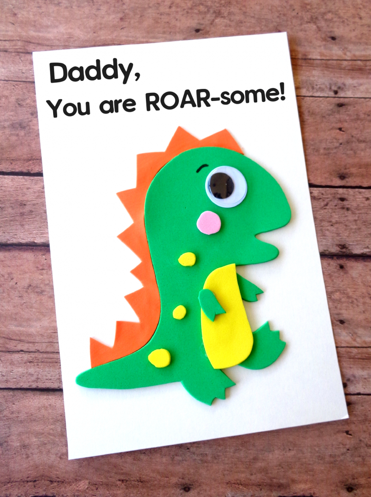 dinosaur diy fathers day cards