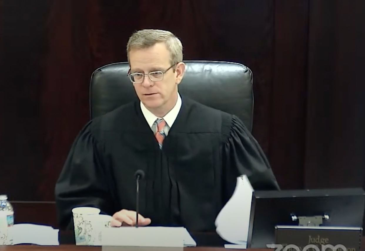 Michigan Court of Appeals judge Thomas Cameron speaks during a hearing Thursday, June 6, 2024 in Lansing, Mich.