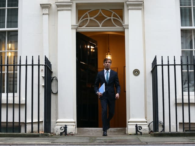 Chancellor Rishi Sunak leaves 11 Downing Street  ahead of delivering his Spending Review in the House of Commons