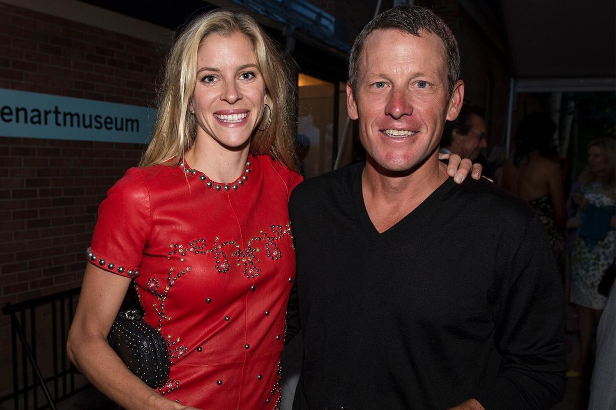 Anna Hansen Armstrong and Lance Armstrong attend Aspen Art Museum 2013 ArtCrush Summer Benefit at Aspen Art Museum on August 2, 2013 in Aspen, Colorado.