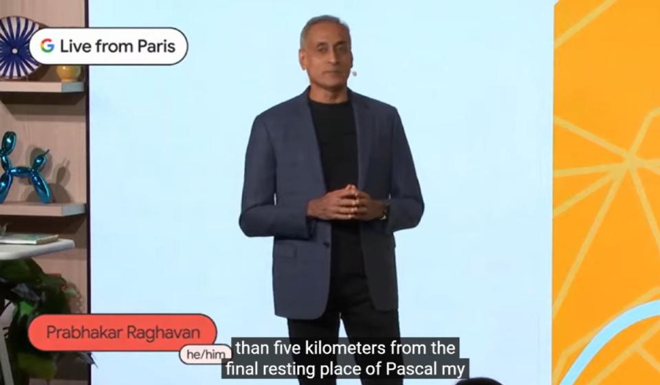 Google Live from Paris. Foto: screenshot Google.