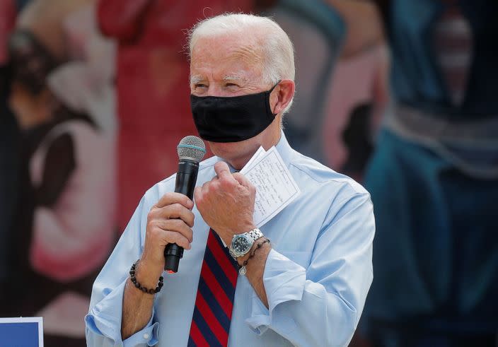 Joe Biden participa en un acto de campaña el lunes pasado en el Complejo Cultural Little Haiti de Miami (Brendan McDermid / Reuters).