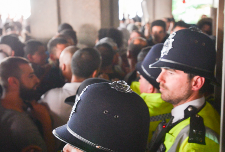 Protestors stormed Kensington Town Hall in the days following the fire (Rex)