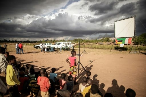 In the Mozambique village of Alua residents watched the World Cup and were given health advice too