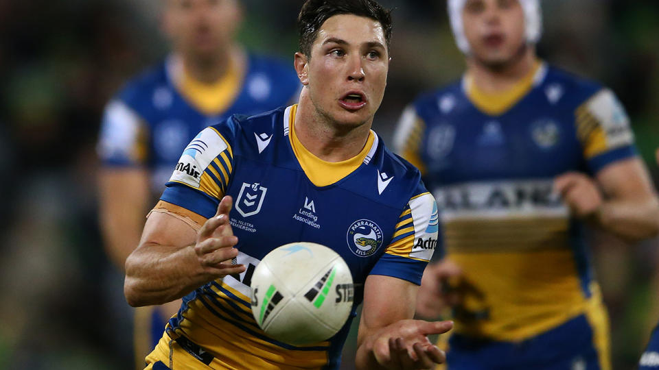 Mitchell Moses has given his strongest indication yet that he plans to re-sign with the Parramatta Eels this off-season. (Photo by Matt Blyth/Getty Images)