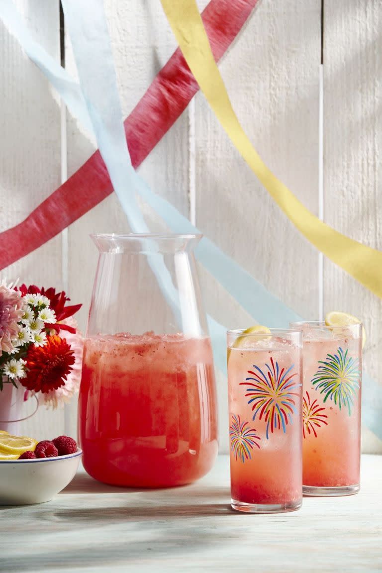 <p>The combination of sparkling rosé and smashed raspberries is what makes this drink oh-so irresistible. </p><p><strong><em>Get the recipe at <a href="https://www.countryliving.com/food-drinks/a28196115/raspberry-and-lemon-rose-sparkler-recipe/" rel="nofollow noopener" target="_blank" data-ylk="slk:Country Living;elm:context_link;itc:0;sec:content-canvas" class="link ">Country Living</a>. </em></strong></p>