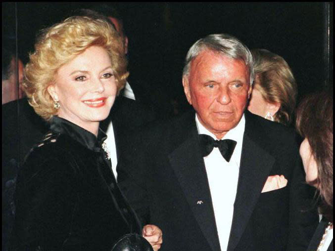 A 1996 file photo showing Frank Sinatra and his wife Barbara arriving at the Carousel of Hope benefit in Beverly Hills, California: AFP/Getty Images