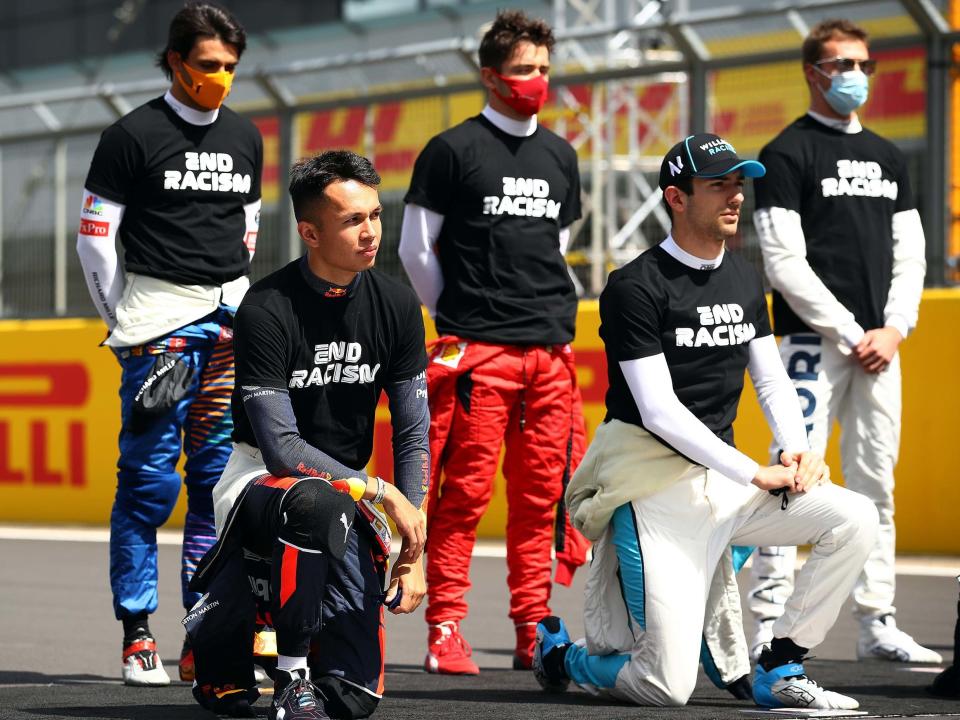 Charles Leclerc has hit out at those who have labelled him a 'racist' for not taking a knee: Getty