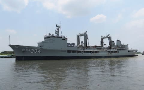 Royal Australian Navy frigate HMAS Success prepares to dock at Saigon port in Ho Chi Minh City last week - Credit: Van Khoa/Thanh Nien News