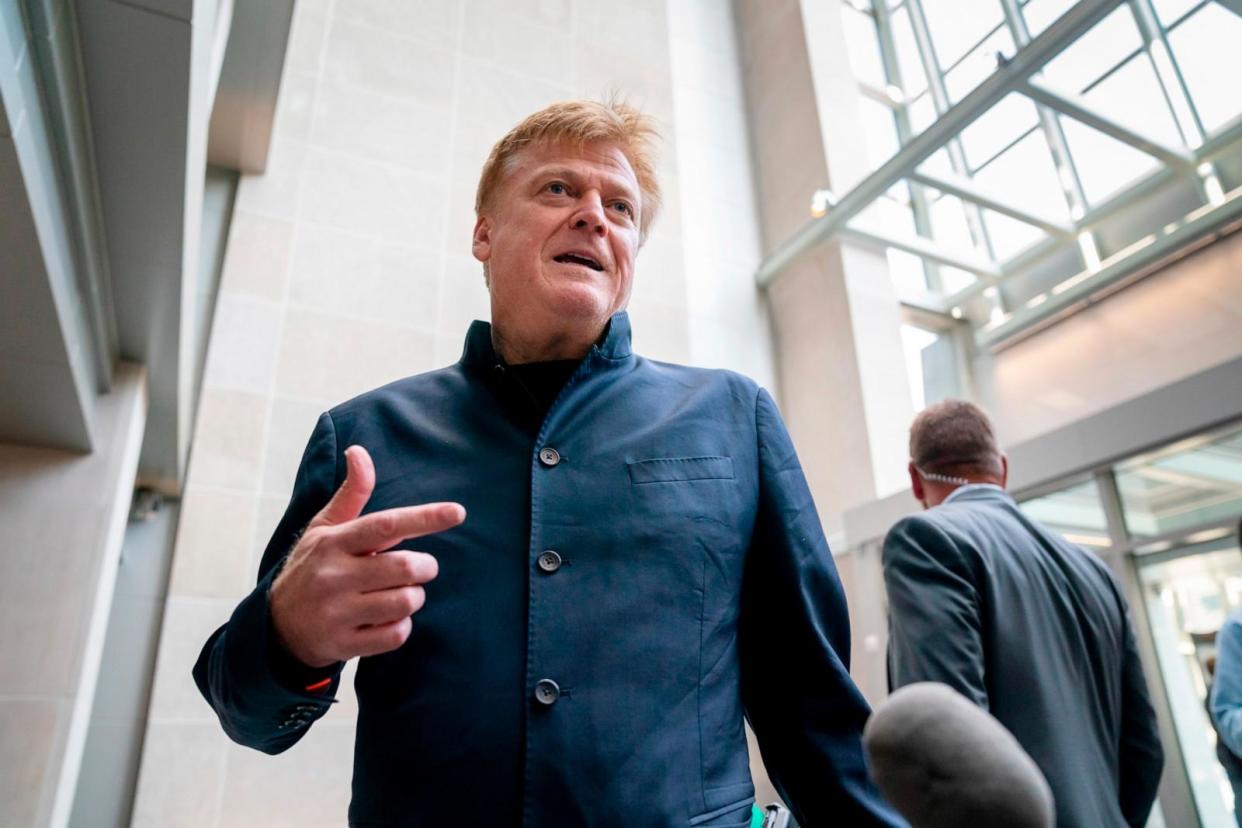 PHOTO: In this July 15, 2022 file photo, Patrick Byrne, the former chief executive of Overstock.com, arrives at the O'Neill House Office Building on Capitol Hill in Washington. (J. Scott Applewhite/AP, FILE)