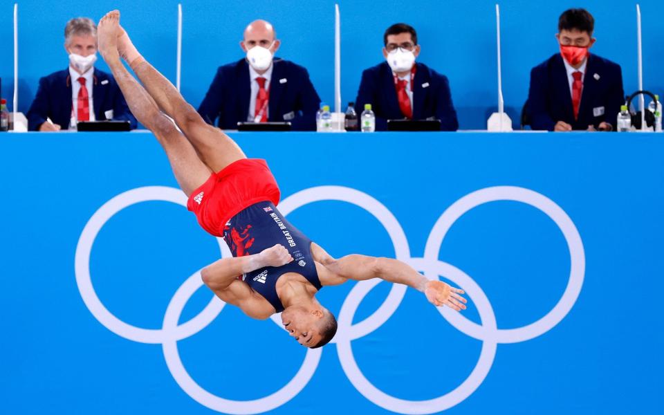 Joe Fraser during his floor routine - SHUTTERSTOCK