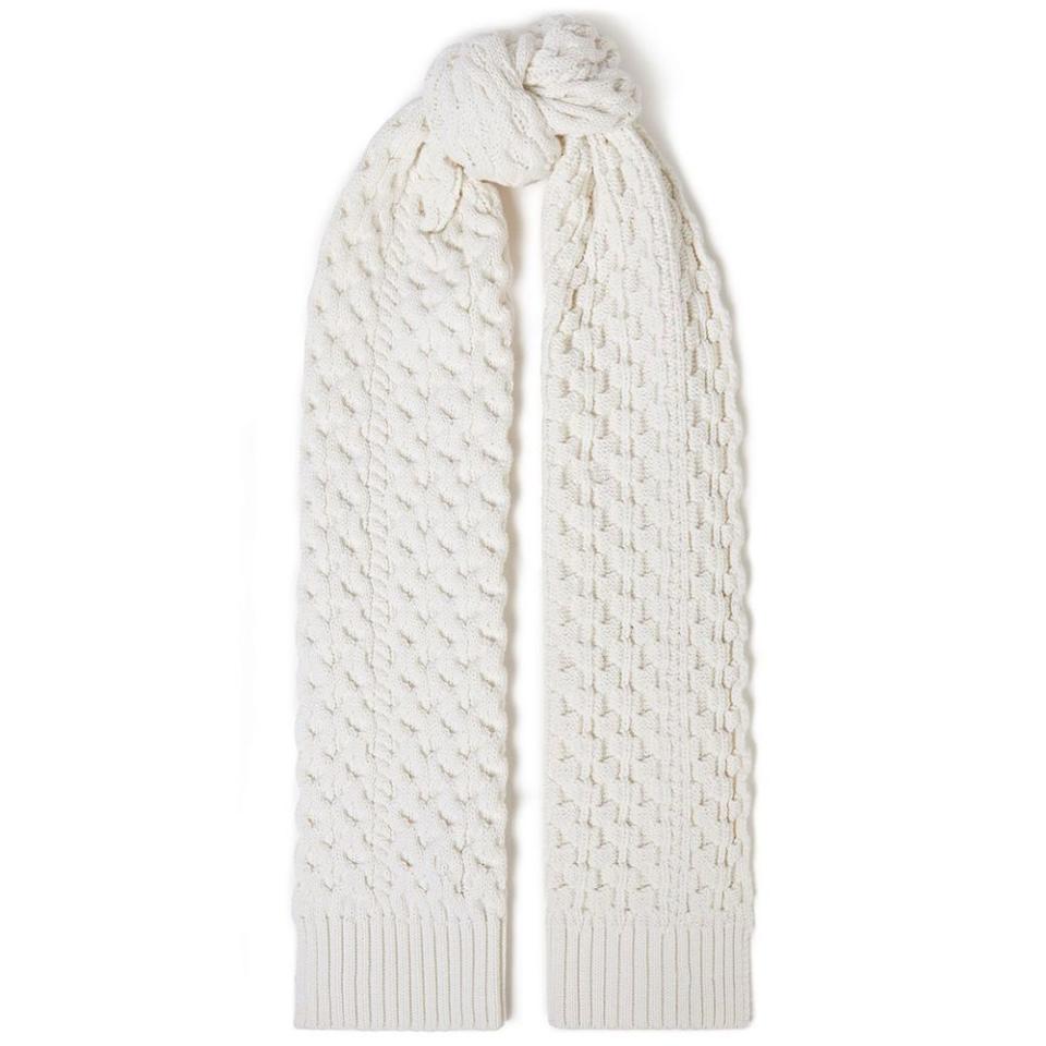 11) Cable-Knit Scarf