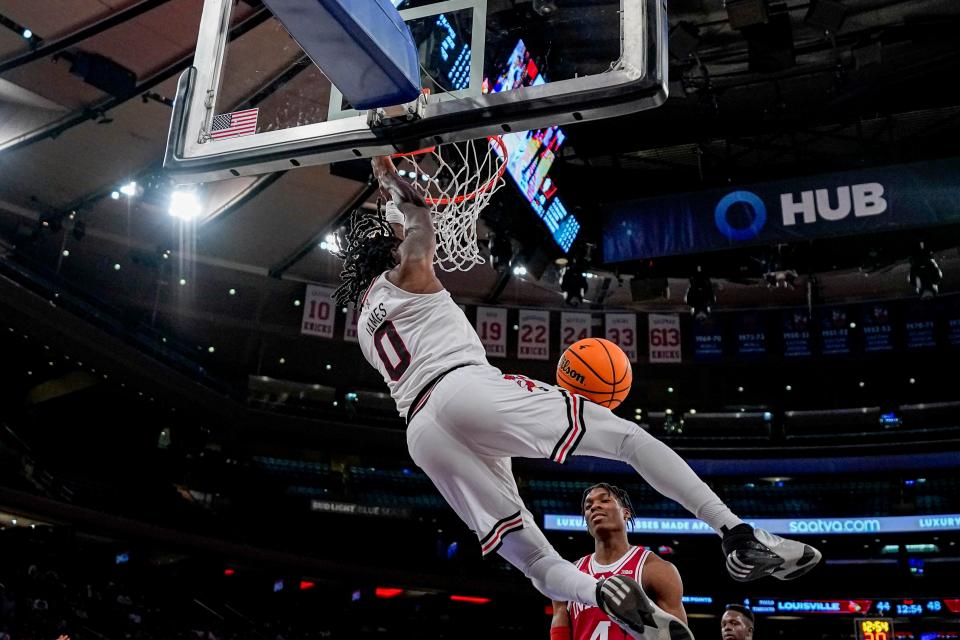 Louisville guard Mike James and his teammates will look to rebound from a disappointing loss Saturday at DePaul.