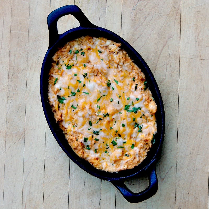 <p>Bobbi's Kozy Kitchen</p><p>This tangy and creamy dip is sure to be a hit. </p><p><strong>Get the recipe: <a href="/841550/bobbiburleson/buffalo-chicken-aka-chicken-crack-dip/" data-ylk="slk:Buffalo Chicken Dip;elm:context_link;itc:0;sec:content-canvas" class="link ">Buffalo Chicken Dip</a></strong></p>