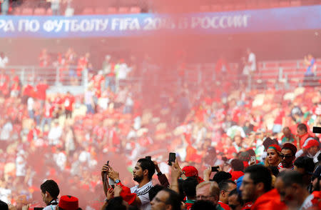 Soccer Football - World Cup - Group B - Portugal vs Morocco - Luzhniki Stadium, Moscow, Russia - June 20, 2018 Fans after the match REUTERS/Kai Pfaffenbach