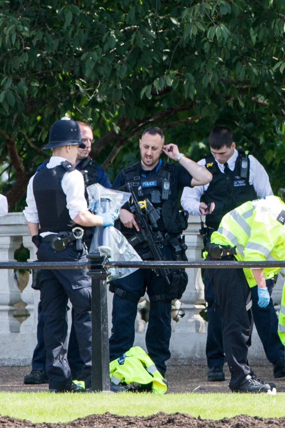 Police officers at the scene (Alex Lentati)