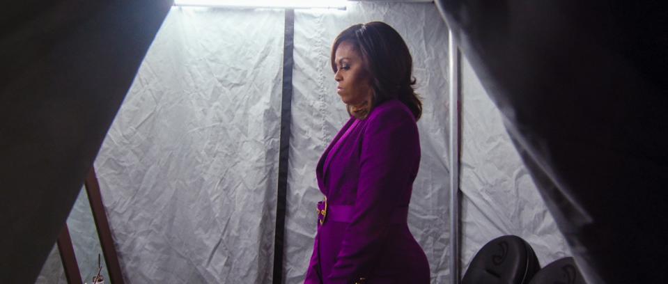 Michelle Obama in a scene from the new documentary "Becoming."