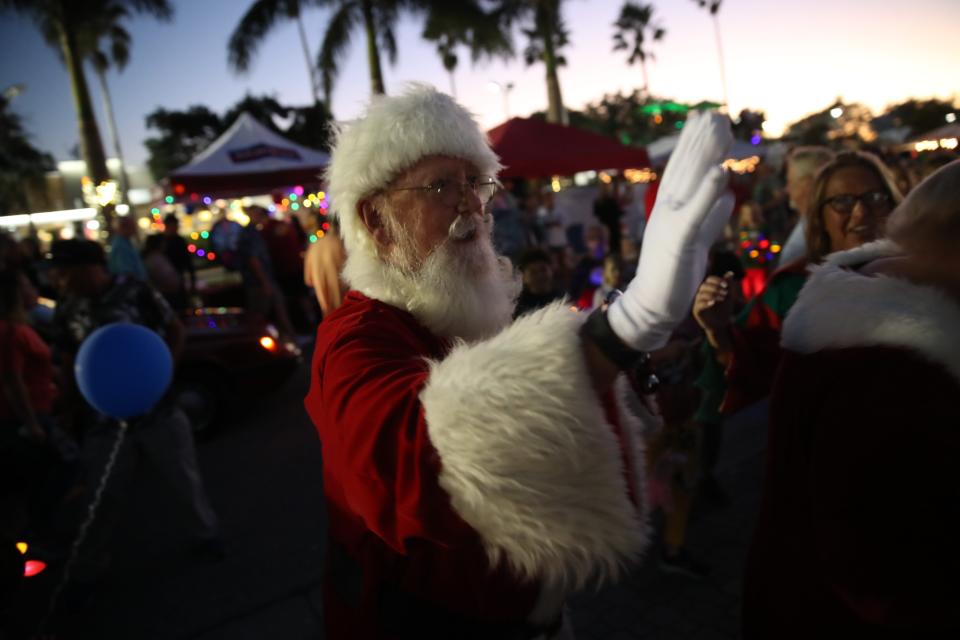 Scene from Cape Coral  Holiday Festival of Lights in downtown Cape Coral on Saturday, Dec. 4, 2021. The packed event featured a LCEC tree lighting, a sledding hill, dance recitals, food vendors and more. 